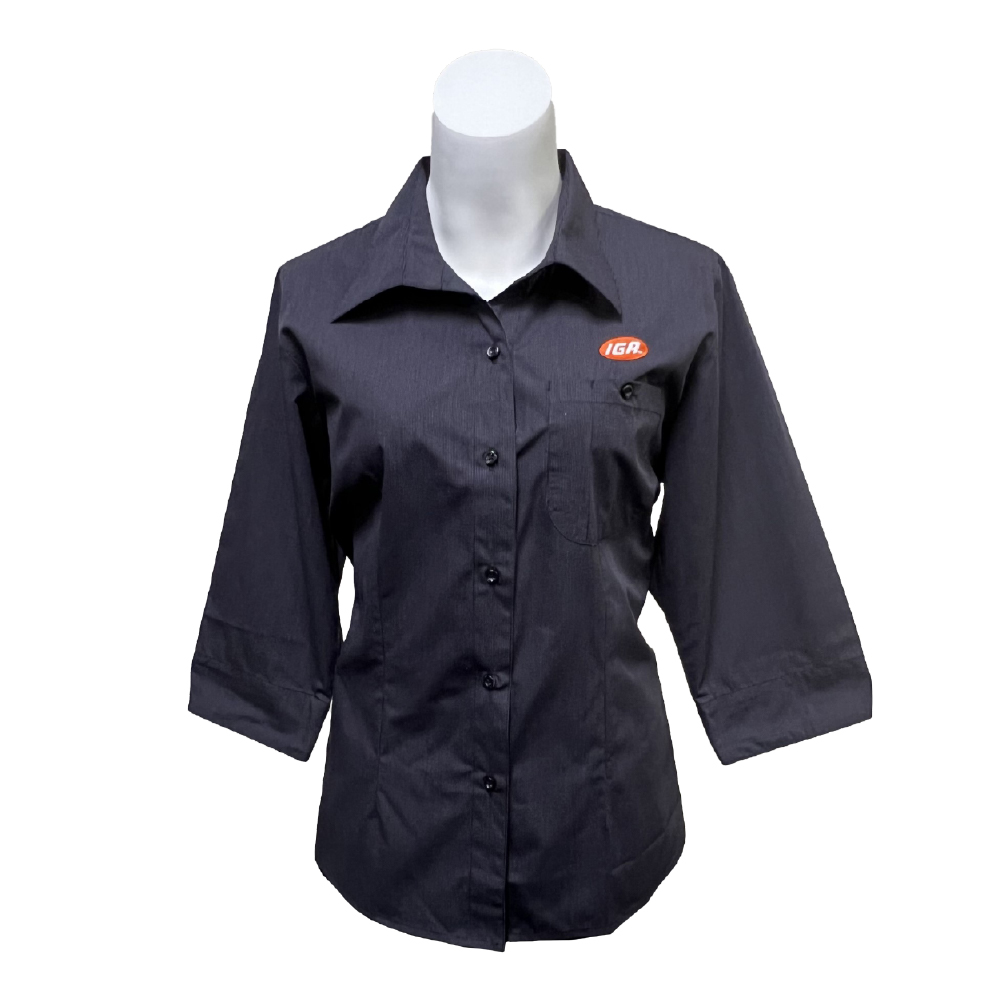 Ladies 3/4 Sleeve Tonal Stripe Shirt