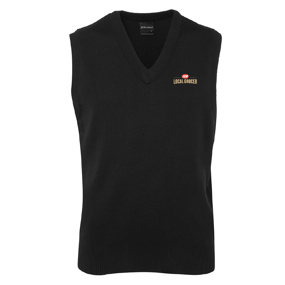 Unisex V-Neck Vest-Black